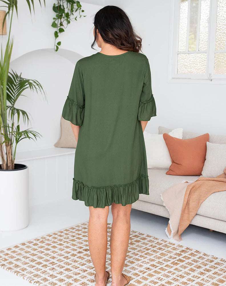 Shift Dress- Olive