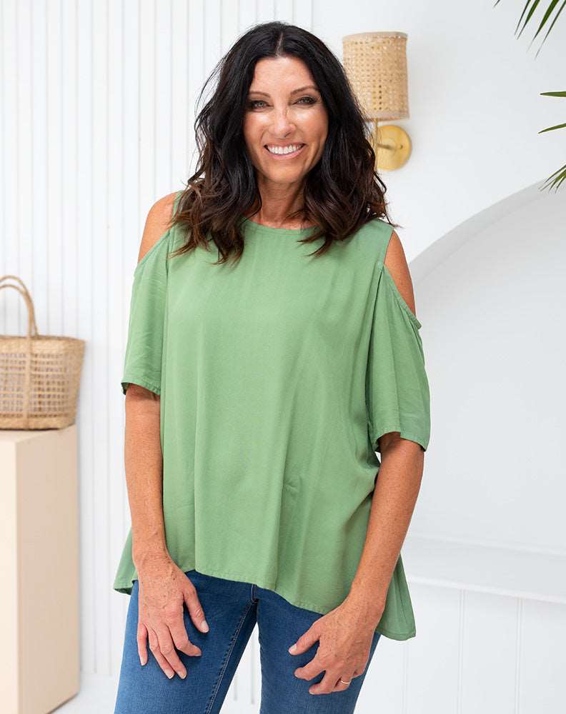 Keyhole Top - Sage