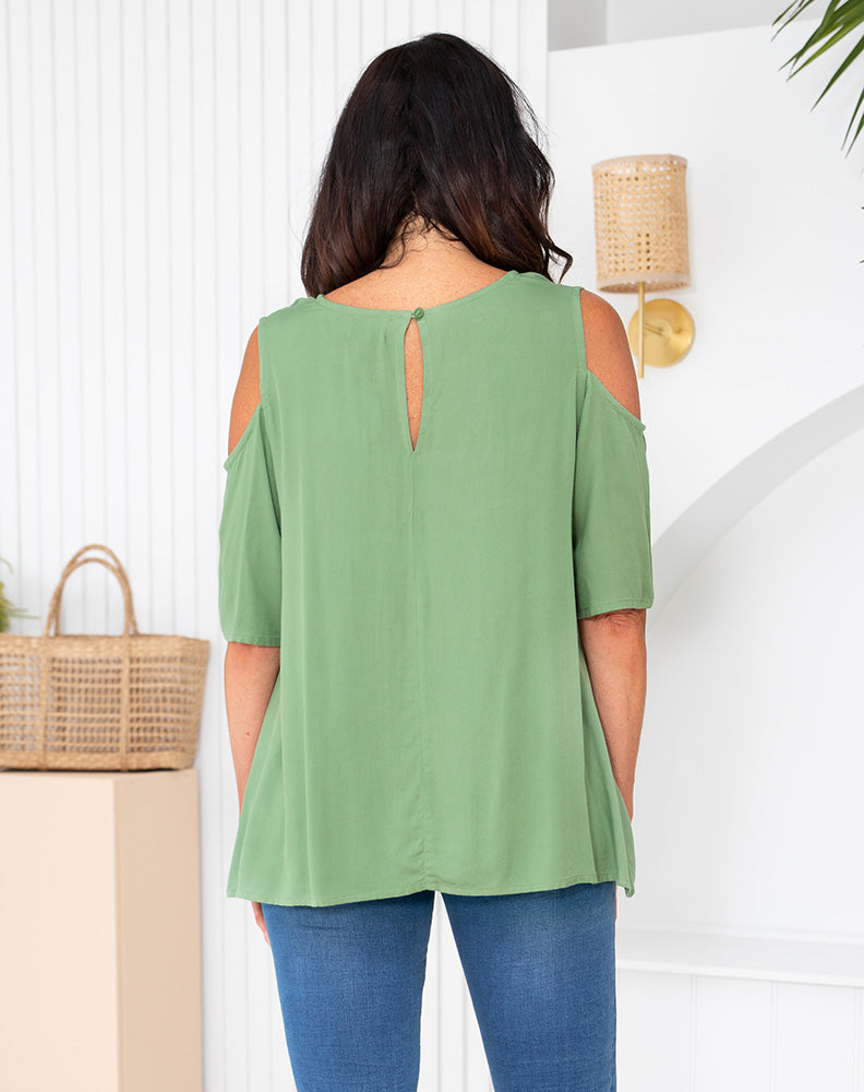 Keyhole Top - Sage