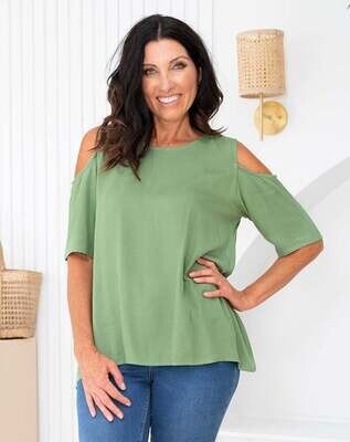 Keyhole Top - Sage